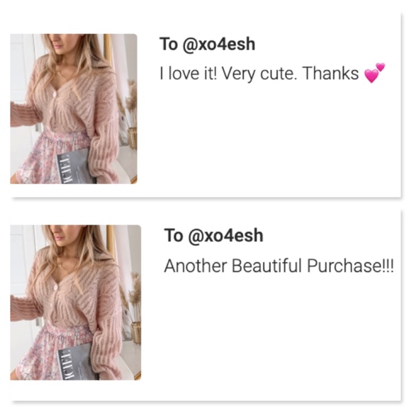 🎥 Hollow Out Pink Buttoned V-Neck Cardigan - Picture 15 of 17